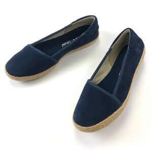 Timberland navy suede expadrille slip on low lightweight loafer Size 8.5 fits 8